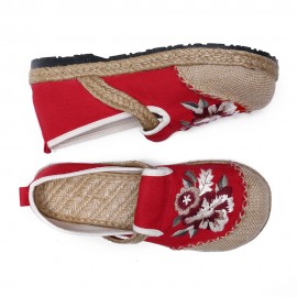 Women Old Peking Flowers Embroidery Casual Espadrille Loafers