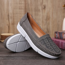 Women Hand Stricing Hollow Comfy Massage Breathable Casual Flats
