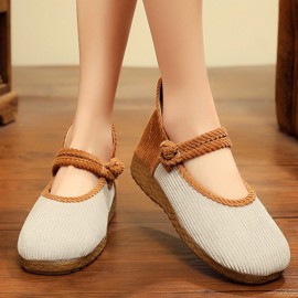 Women Comfy Soft Sloe Edged Wide Fit Mary Jane Flat Loafers