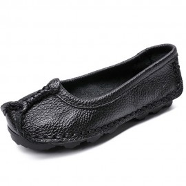 Women Folkways Stricing Comfy Breathable Casual Leather Loafers