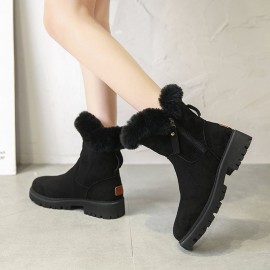 Large Size Women Casual Side-zip Comfy Winter Snow Boots