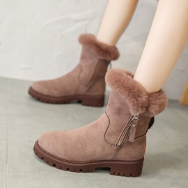 Large Size Women Casual Side-zip Comfy Winter Snow Boots