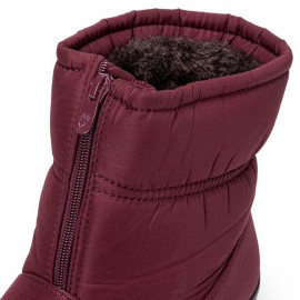 Women Large Size Warm Lined Front Zipper Casual Ankle Snow Boots