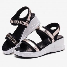 Women Adjustable Strap Sports Comfy Casual Wedge Sandals
