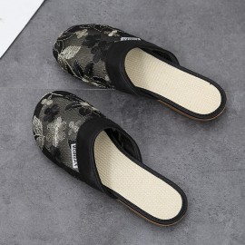 Women Floral Flower Pattern Hollow Out Comfy Closed Toe Casual Flat Slipper