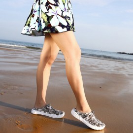 Women Hollow Out Breathable Backless Summer Beach Slippers